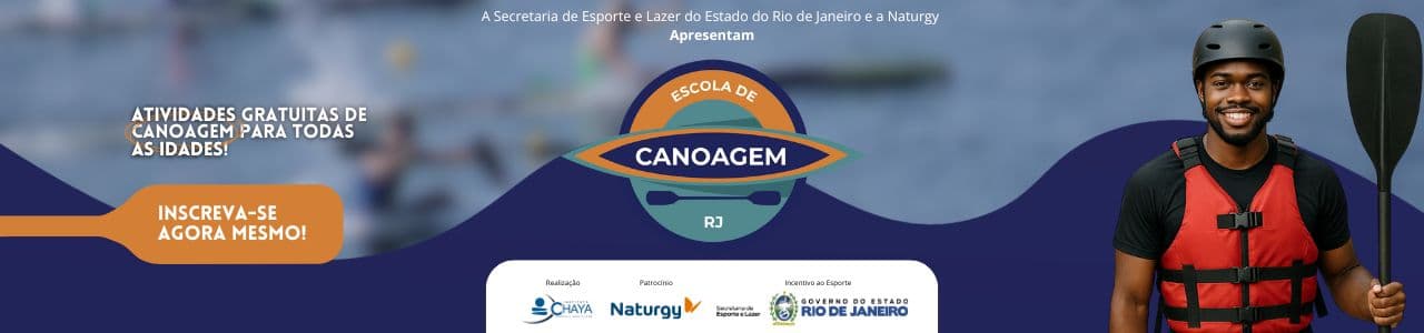 Banner do projeto Escola de Canoagem