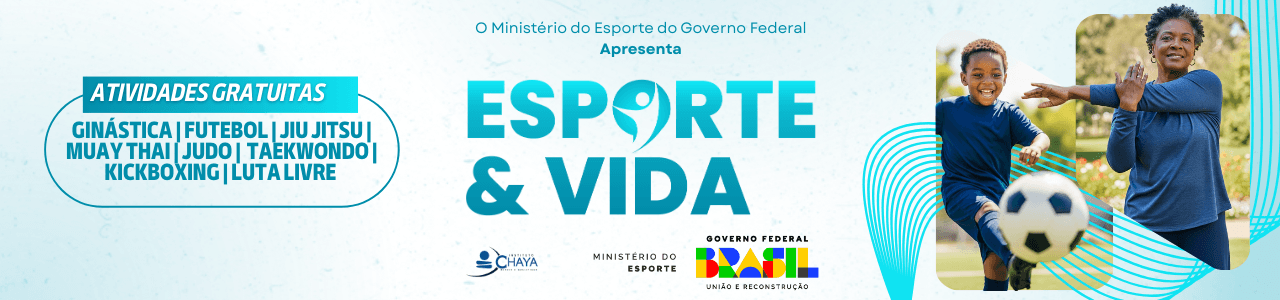 Banner do projeto Esporte e Vida Chaya