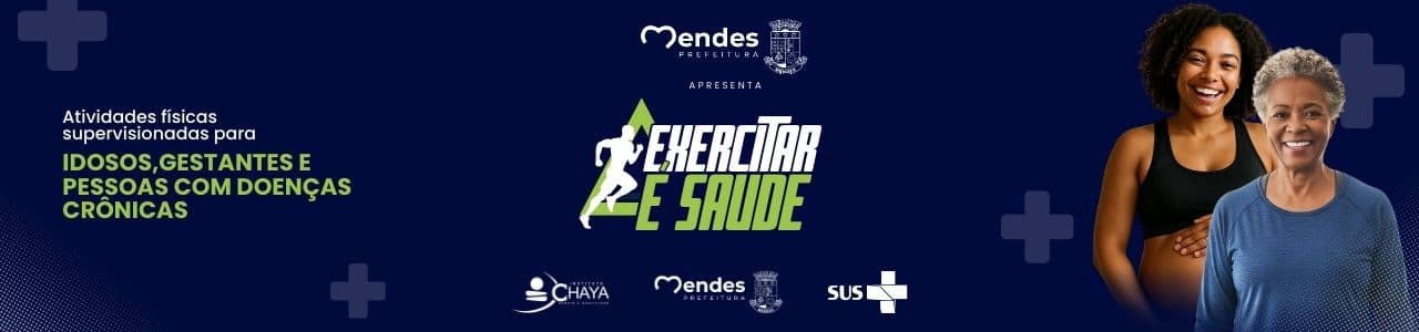 Banner do projeto Exercitar é Saúde